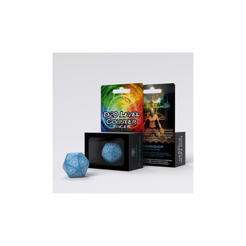 D20 COMPTEUR DE NIVEAU - BLEU ET BLANC (1)