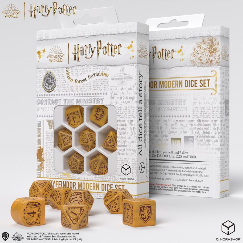 SET DE DES MODERNES HARRY POTTER - GRYFFONDOR OR