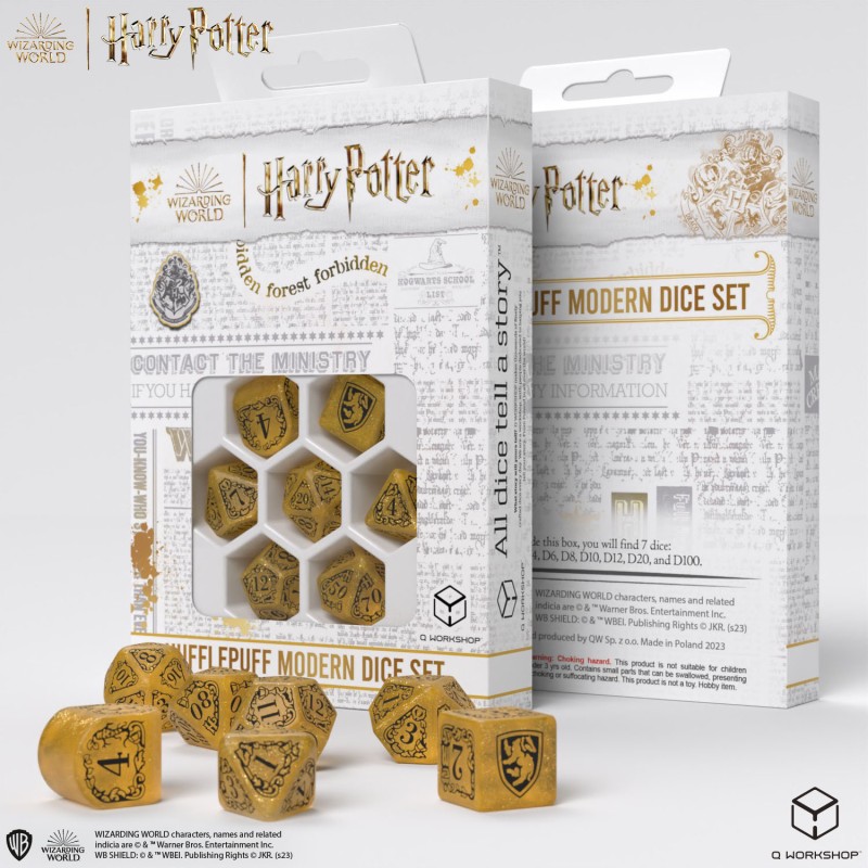 SET DE DES MODERNES HARRY POTTER - POUFSOUFFLE JAUNE
