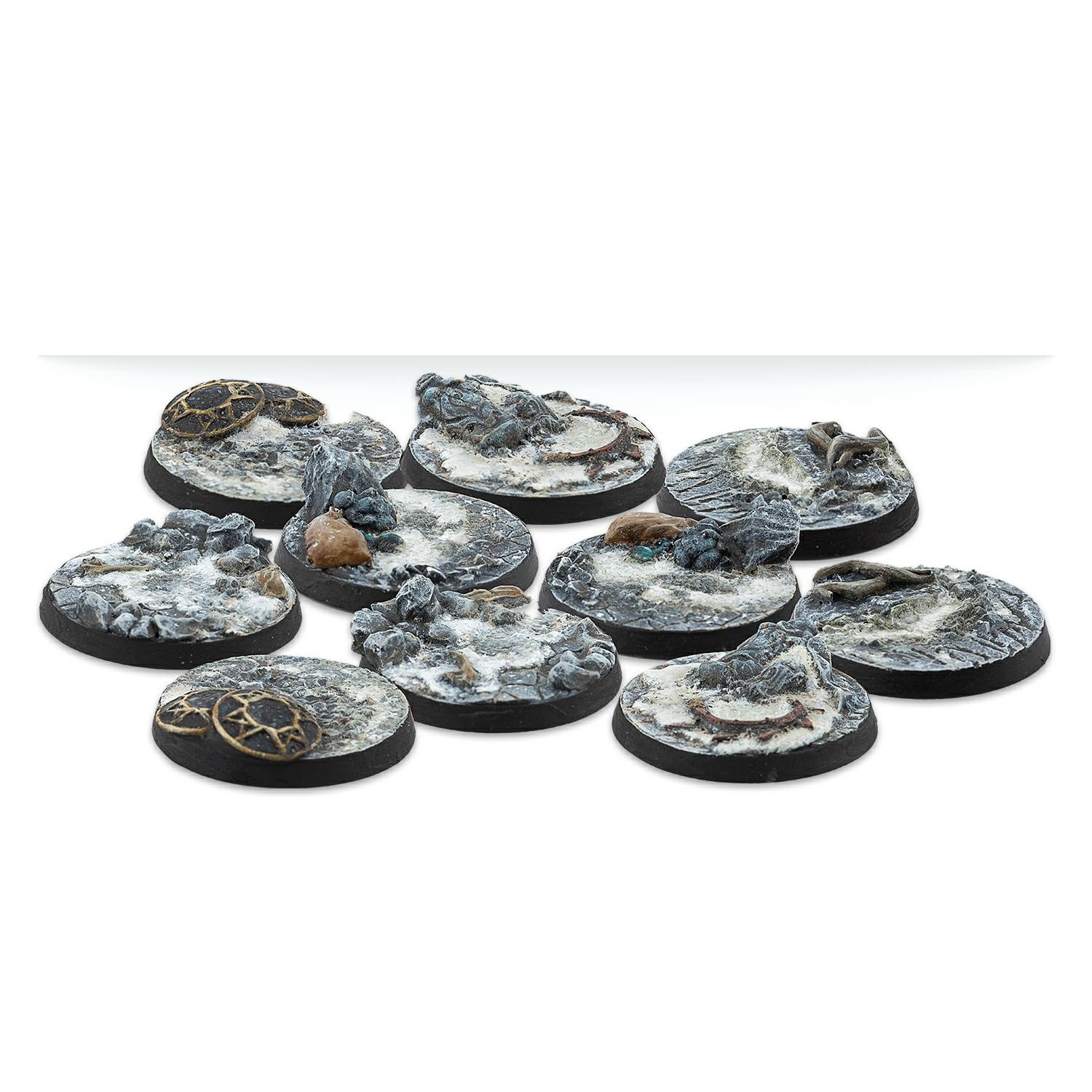 WARCROW - 30MM NORTHERN TRIBES SCENERY BASES, ALPHA SERIES