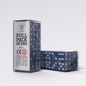 PACK DE D6 - COBALT & BLANC