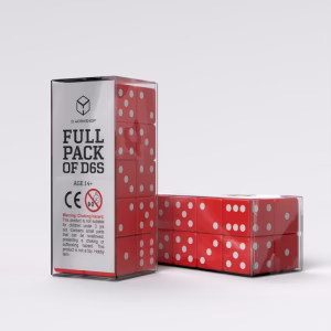PACK DE D6 - ROUGE & BLANC