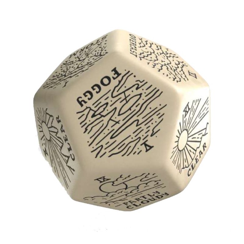 DÉ GÉNÉRATEUR MÉTÉO - BEIGE & NOIR