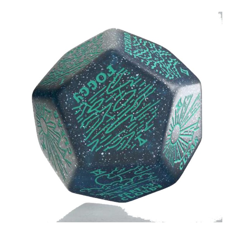 DÉ GÉNÉRATEUR MÉTÉO - BLEU SCINTILLANT & TURQUOISE