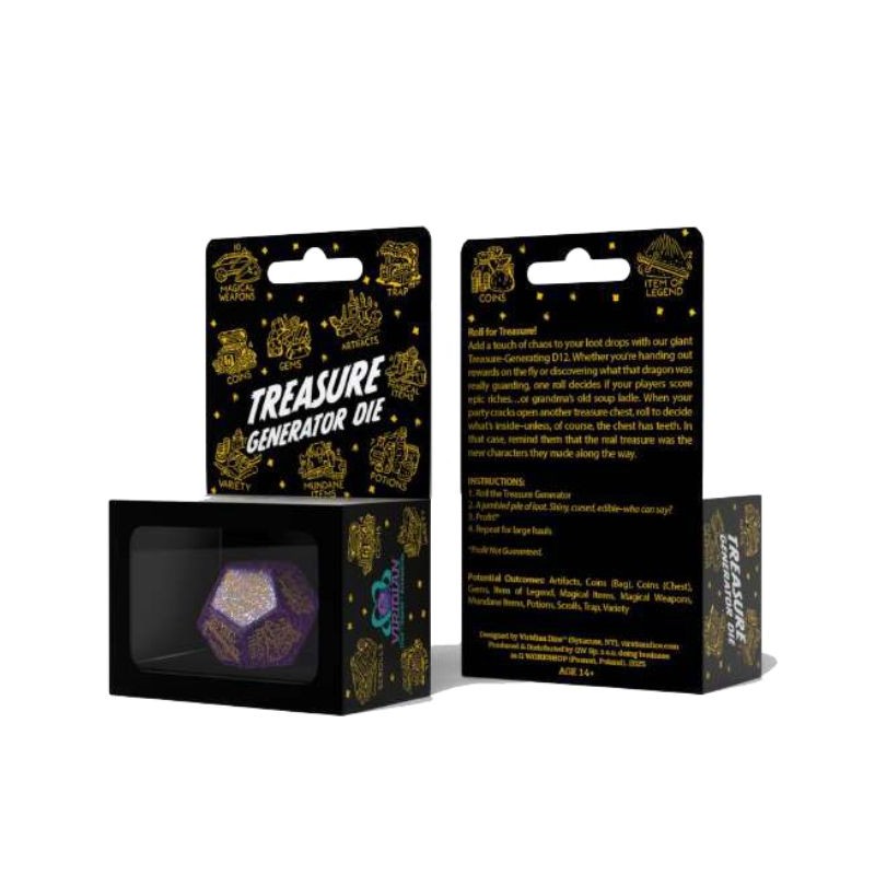 DÉ GÉNÉRATEUR TRÉSOR - VIOLET SCINTILLANT & OR – Image 2
