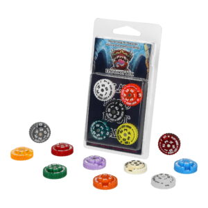 5 TRACKERS COUNTERS, RANGE 0-59, SIZE 25MM, RANDOM COLOURS